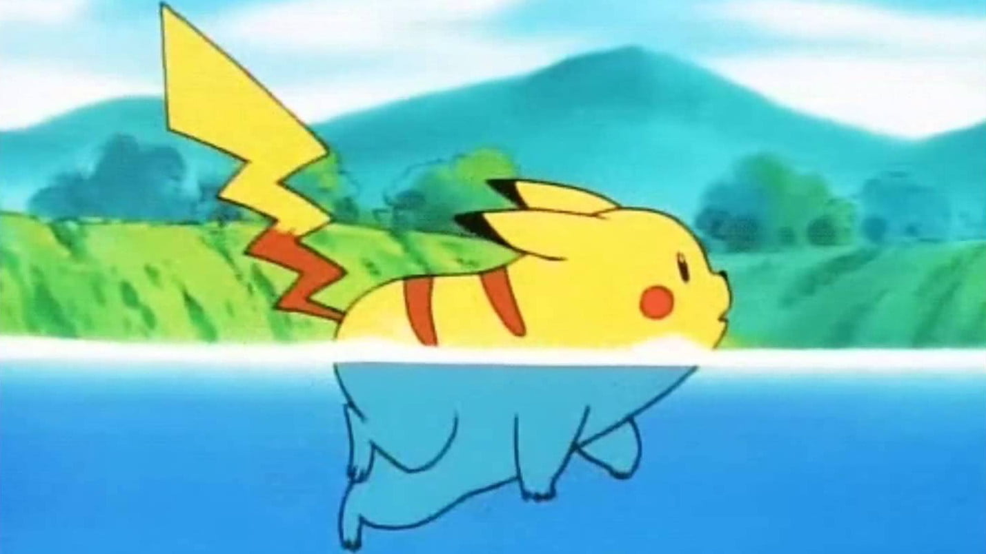 swimming Pikachu