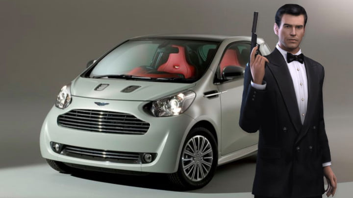 Bond with Aston Martin Cygnet