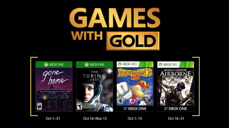 Xbox Games Gold - October 2017