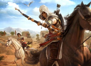 Assassin's Creed Origins - Bayek on horseback