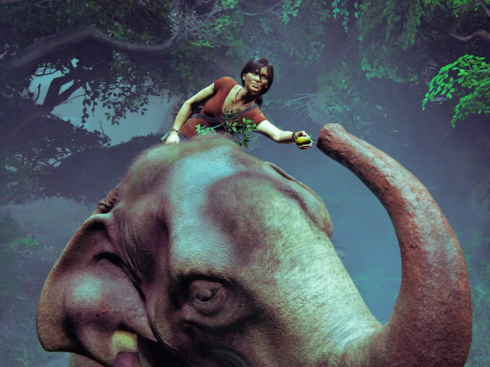 Uncharted: The Lost Legacy - Elephant ride