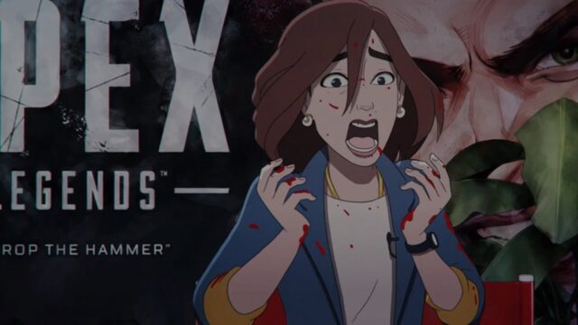Apex Legends character interview dark overlay