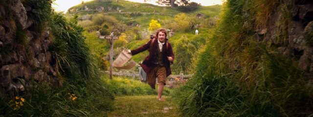 Bilbo Baggins going on an adventure