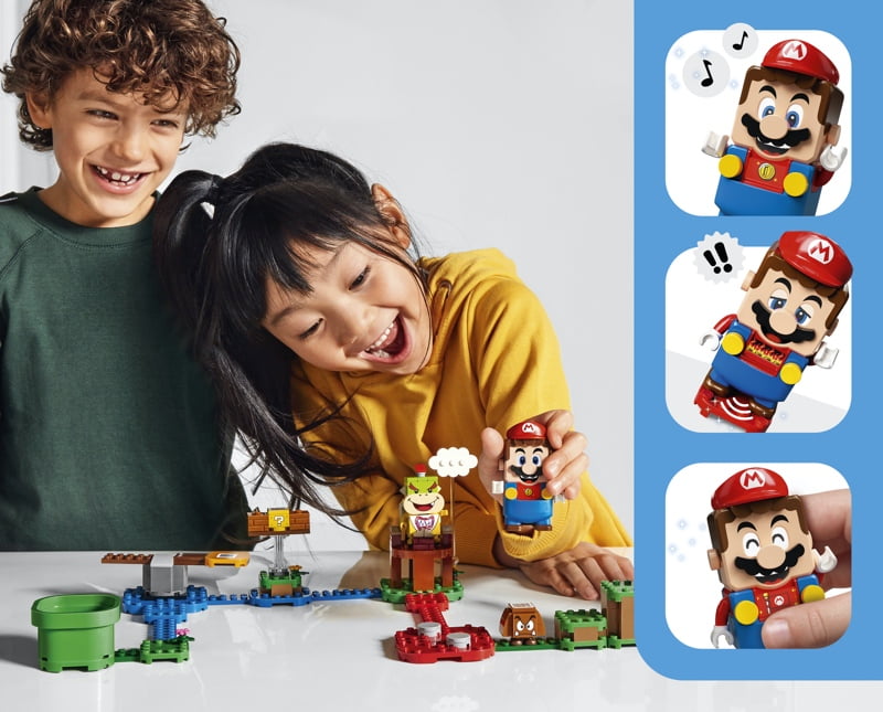 Playing with Lego Super Mario