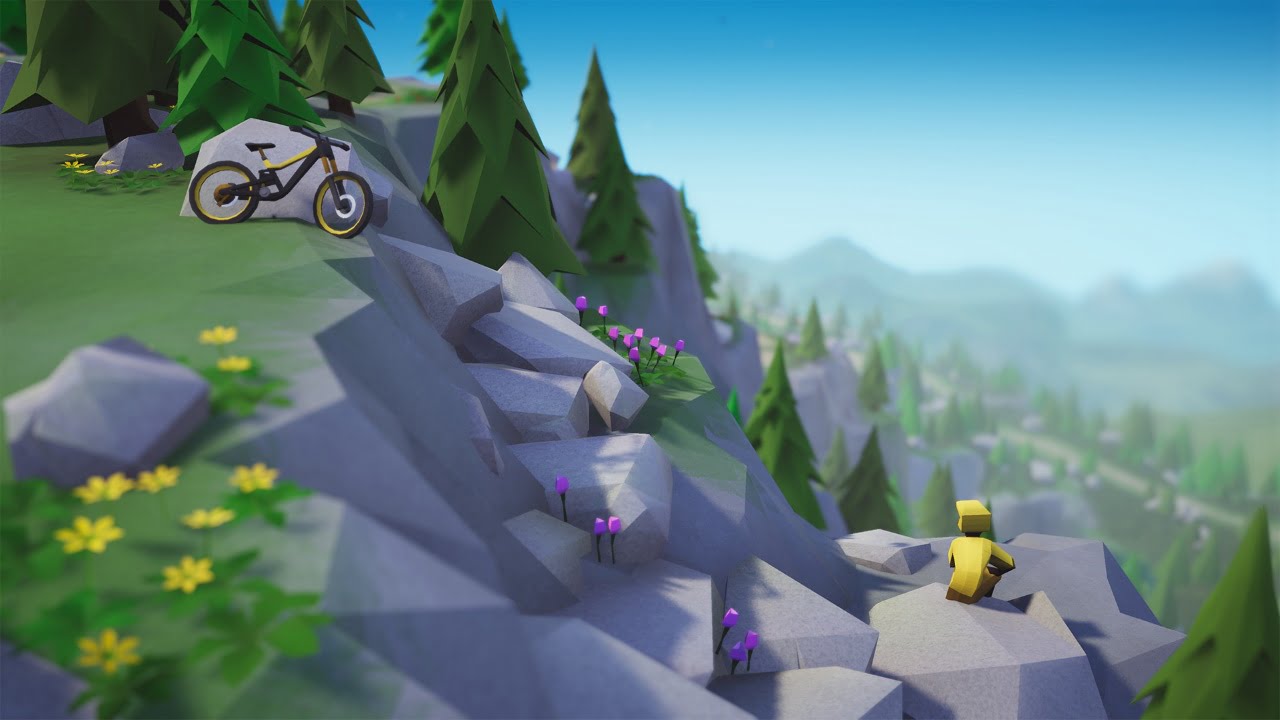 Lonely Mountains Downhill Nintendo Switch review rest spot