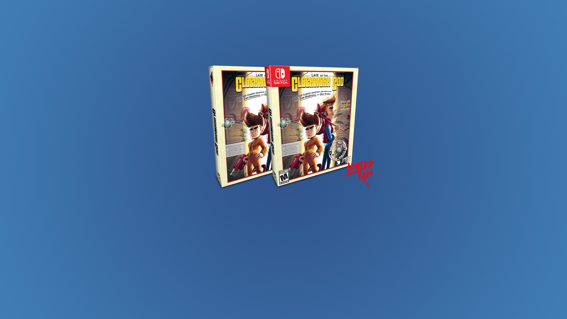 big box lair of the clockwork god collector's edition gradient background