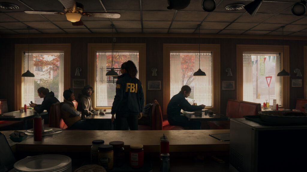 Alan Wake 2 FBI in a diner