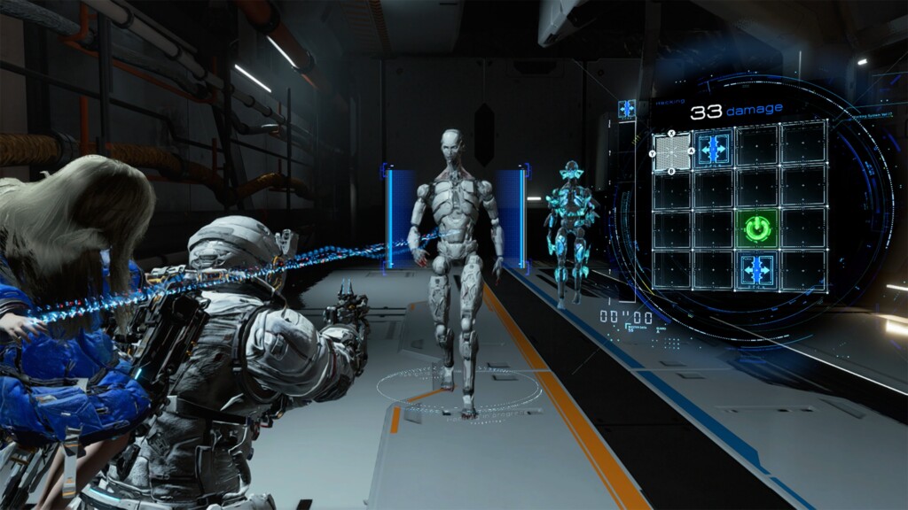 Combat puzzles in Pragmata